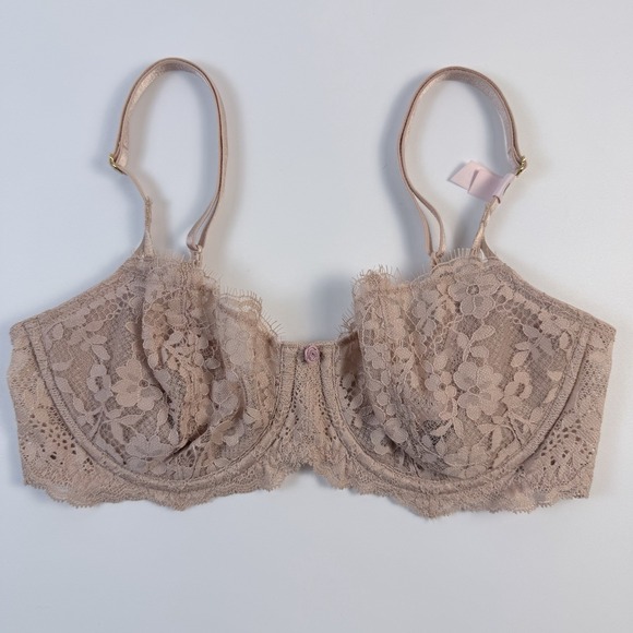 Victoria's Secret Other - Victoria's Secret Dream Angels Nude Lace Unlined Uplift Underwire Bra 32D NWT